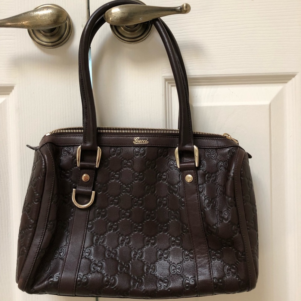 Authentic Gucci leather monogram purse